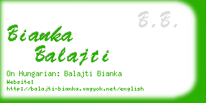 bianka balajti business card